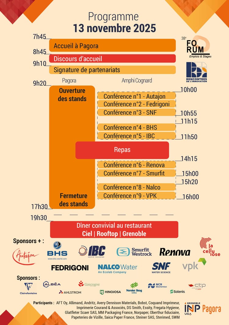 Programme Forum Emplois et Stages Grenoble INP - Pagora